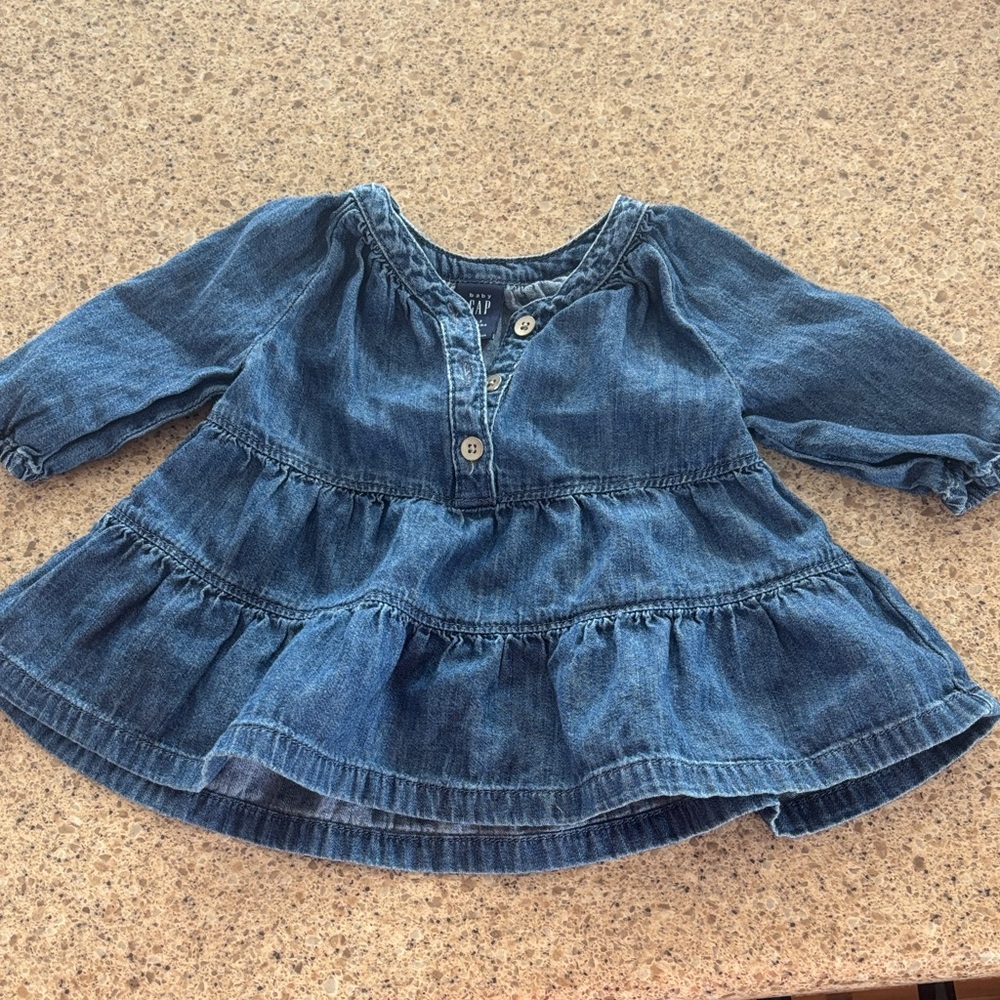 GAP Denim Tiered Baby Tunic - Blue
